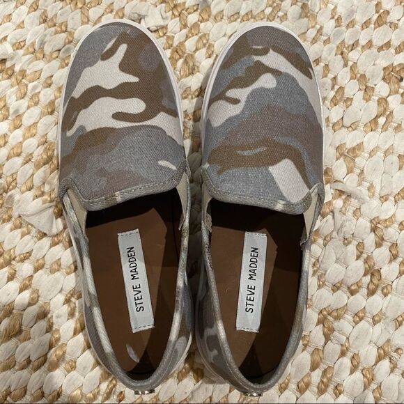 Steve Madden Camo Slip On Sneakers - Picture 8 of 9